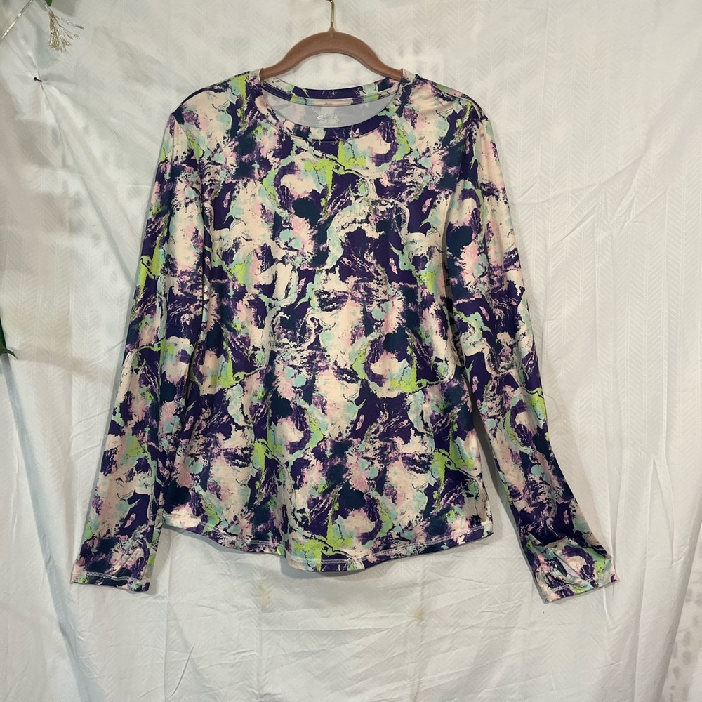 Silver Bait Long Sleeve Swim Shirt, Purple Green Women's Size Medium.
B3 -12